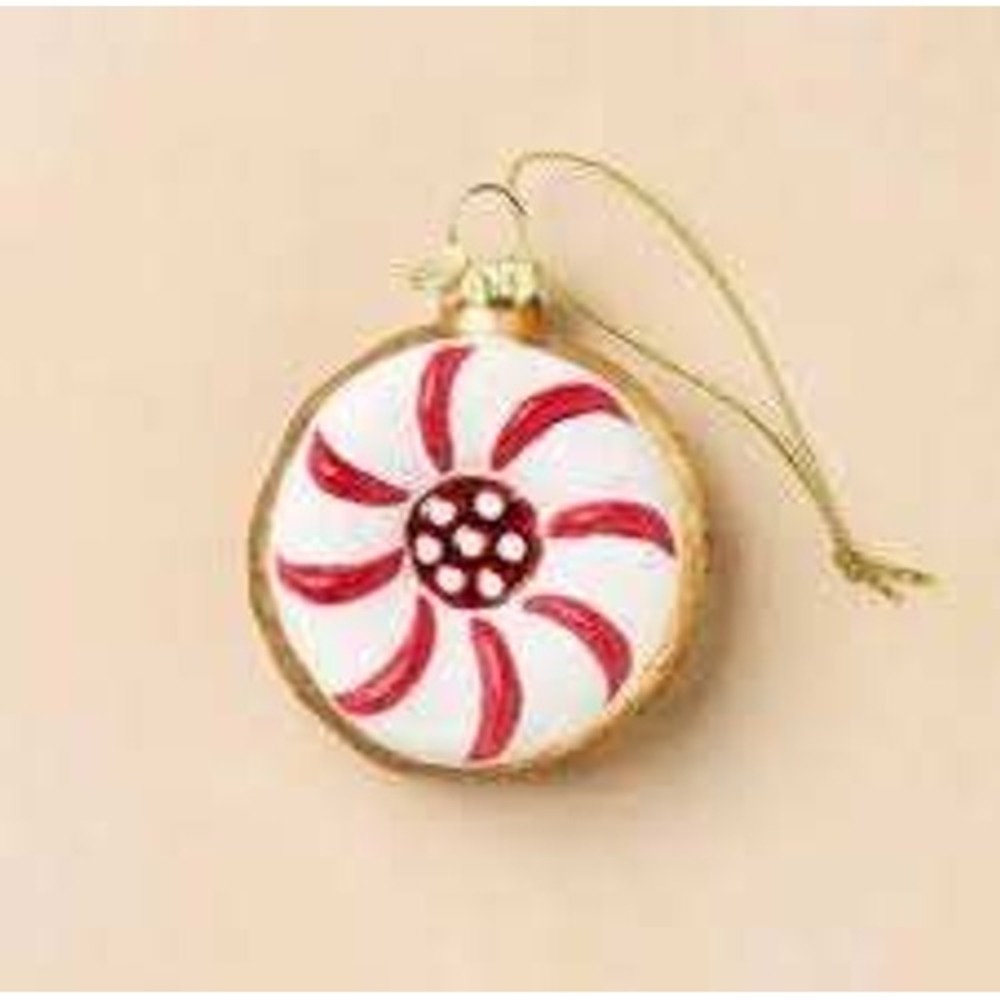 Target X John Derian Glass Cookie Ornament Christmas Holiday Colonial Retro NEW